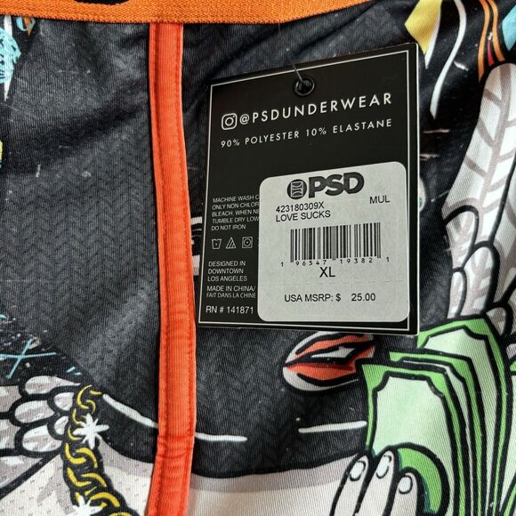 NWT PSD LOVE SUCKS Loner Person with Wings Mens Boxer Briefs Standard Length XL - Picture 5 of 6